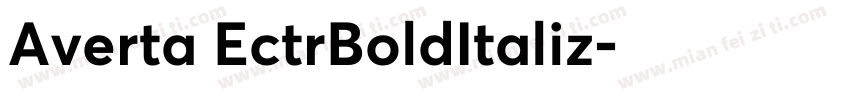 Averta EctrBoldItaliz字体转换